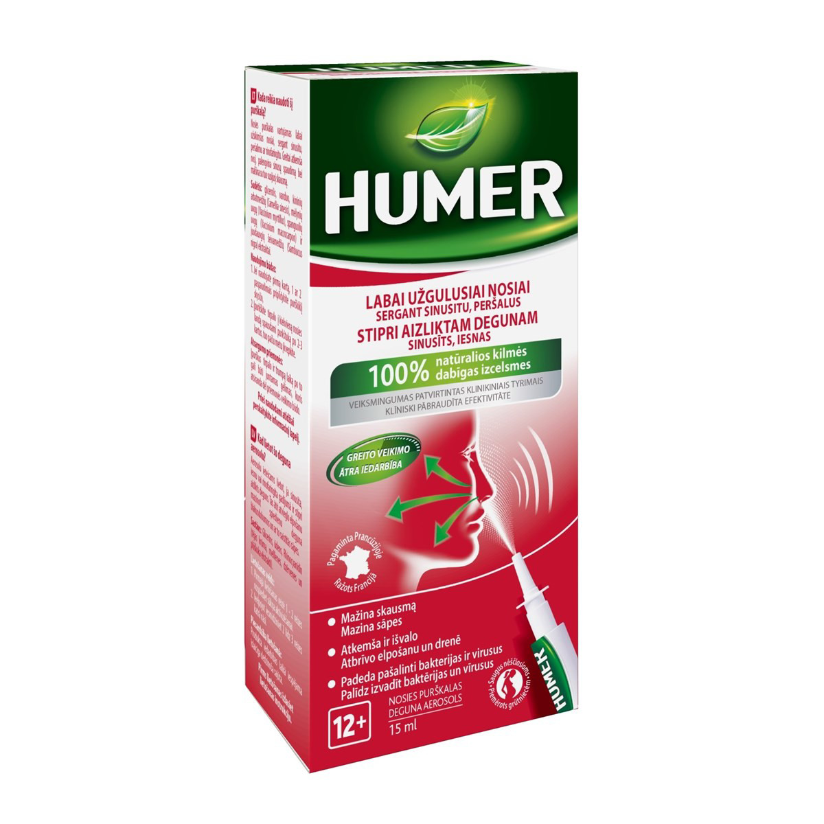 HUMER SINUSITAS, purškalas, 15 ml