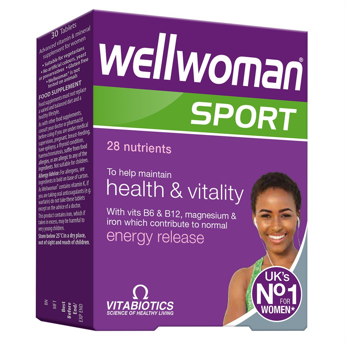 WELLWOMAN SPORT, 30 tablečių