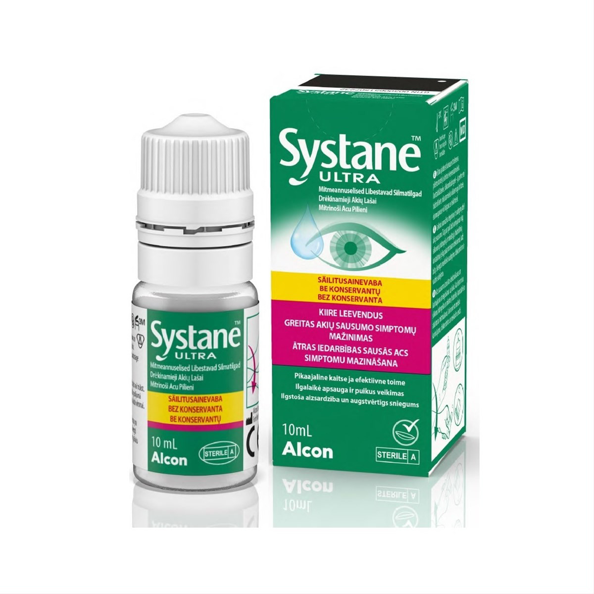 SYSTANE ULTRA MDPF, drėkinamieji akių lašai, 10 ml