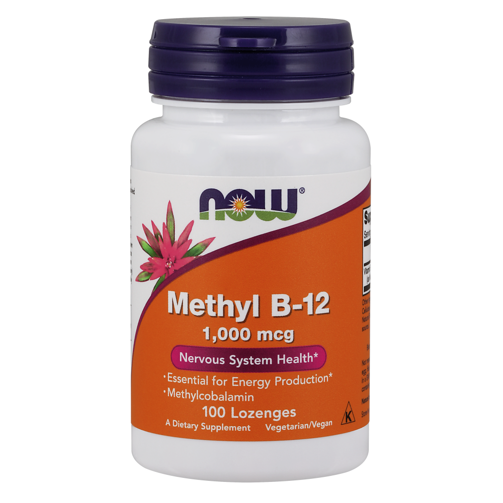 NOW Methyl B-12 1000mcg 100 Pastilių