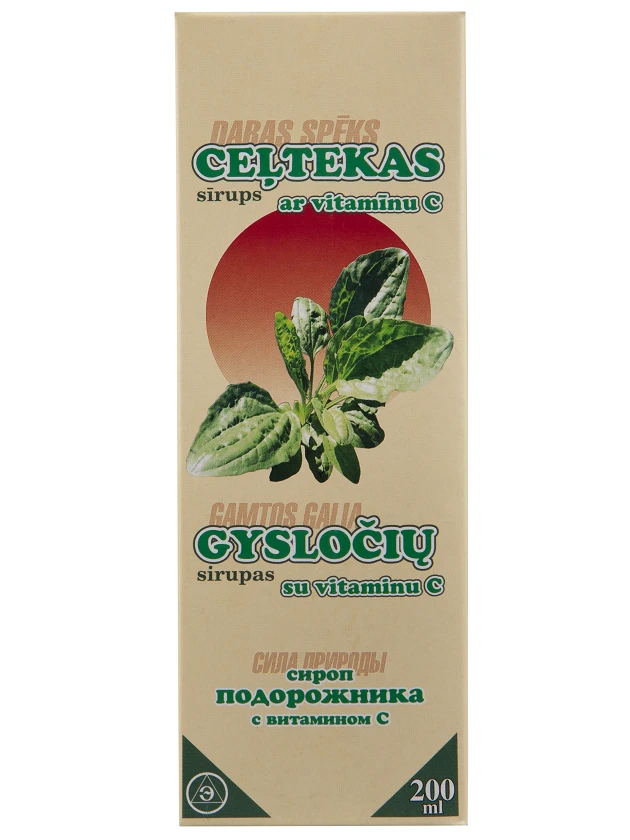 Ceļtekas sīrups ar vitamīnu C 200ml