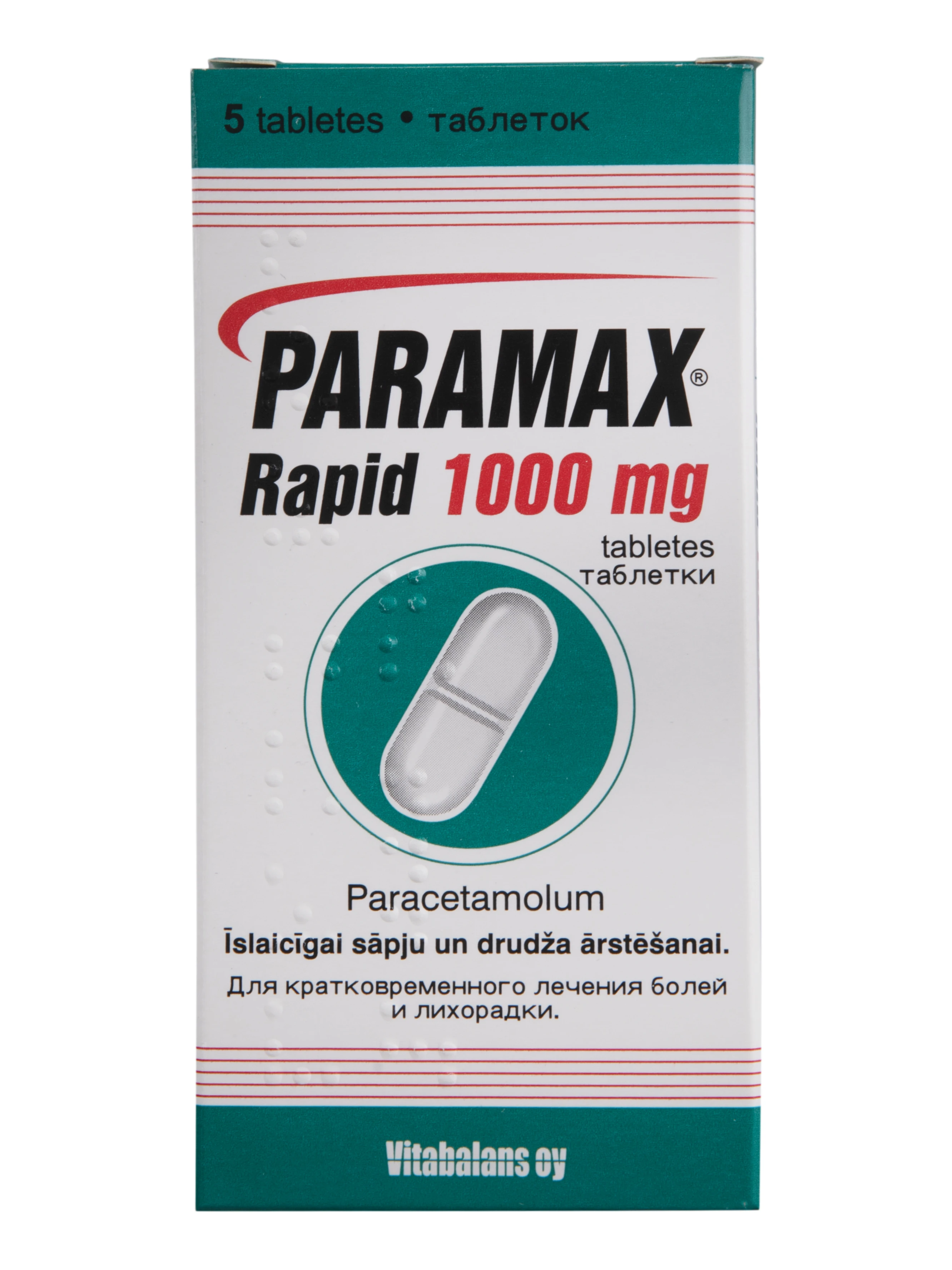 Paramax Rapid Paracetamols 1000mg tabletes N5