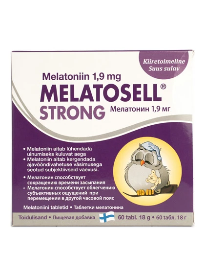 Melatosell strong 1. 9mg tabletes N60