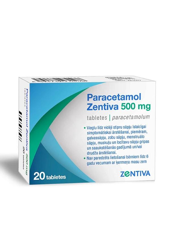 Paracetamol ZTV 500mg tabletes N20