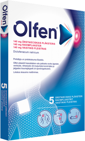 OLFEN 140 mg plāksteris, 5 gab.