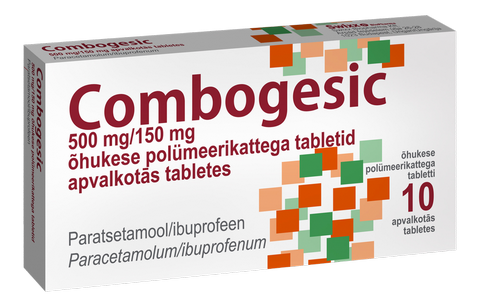 COMBOGESIC 500 mg/150 mg tabletes, 10 gab.