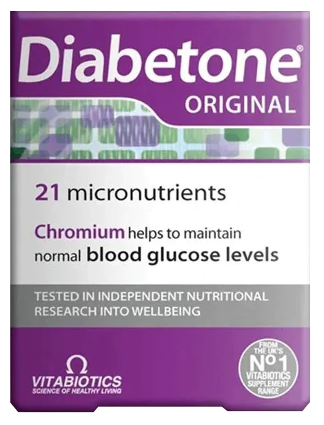 VITABIOTICS Diabetone Original tabletes, 30 gab.